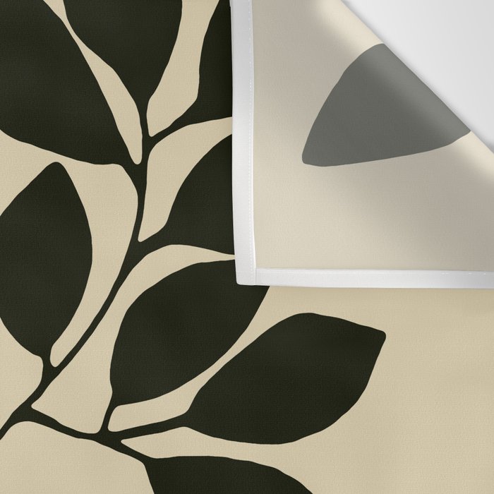 leaves black and white Wall Tapestry Gallery Image 3