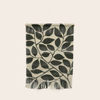 leaves black and white Wall Hanging Gallery Image 1