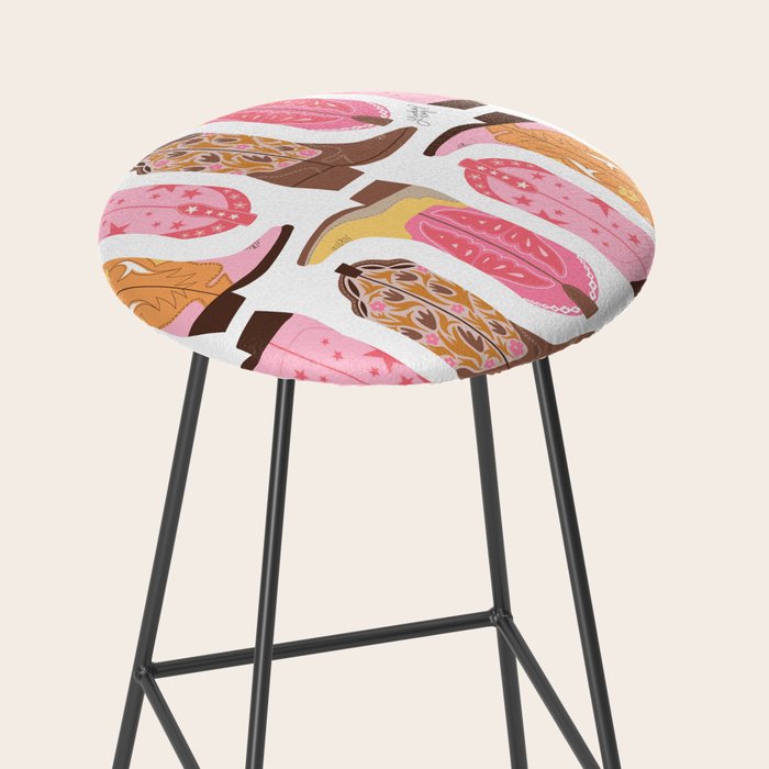 Cowboy Boots (Warm Palette) Illustration  Stool Gallery Image 2