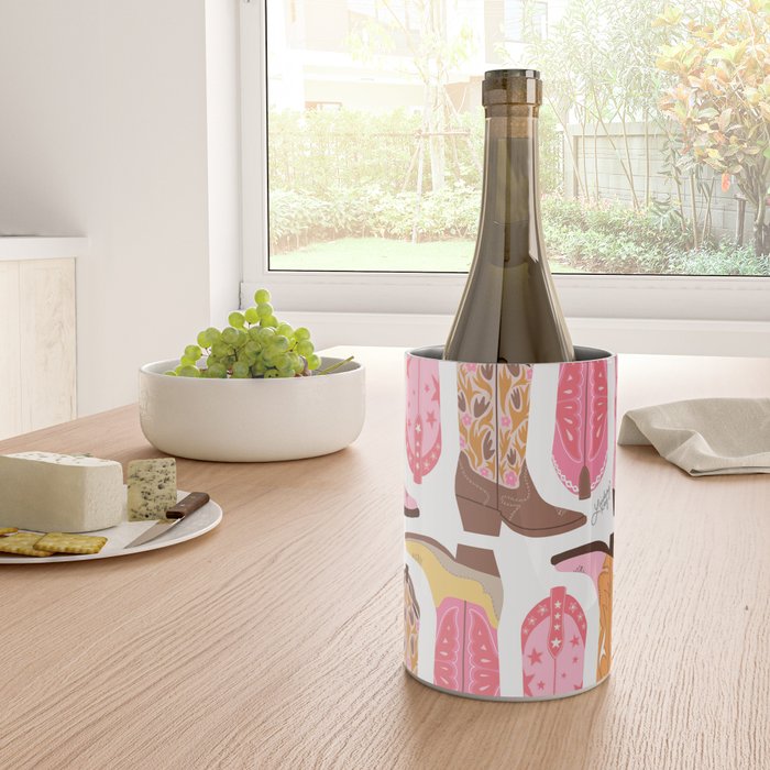 Cowboy Boots (Warm Palette) Illustration  Wine Chiller Gallery Image 4