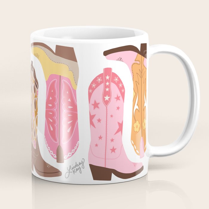 Cowboy Boots (Warm Palette) Illustration  Coffee Mug Gallery Image 1