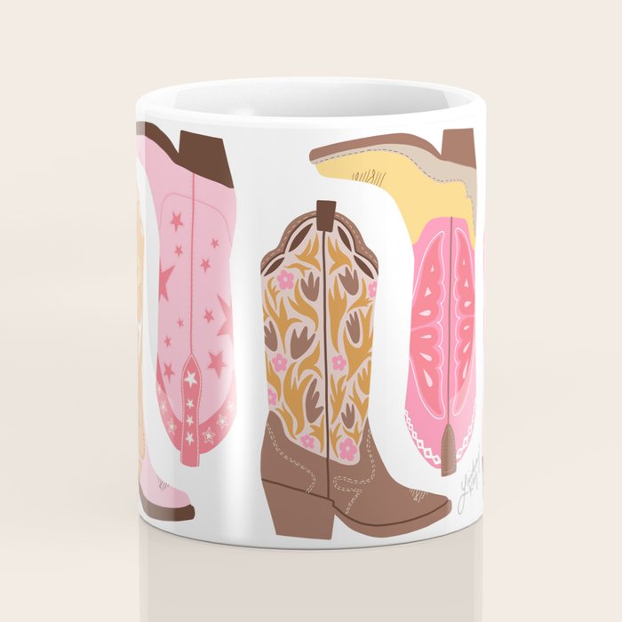 Cowboy Boots (Warm Palette) Illustration  Coffee Mug Gallery Image 4