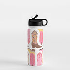 Cowboy Boots (Warm Palette) Illustration  Water Bottle Gallery Image 1