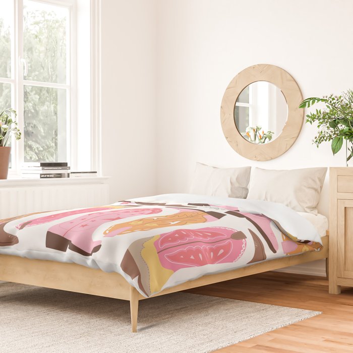Cowboy Boots (Warm Palette) Illustration  Duvet Cover Gallery Image 2