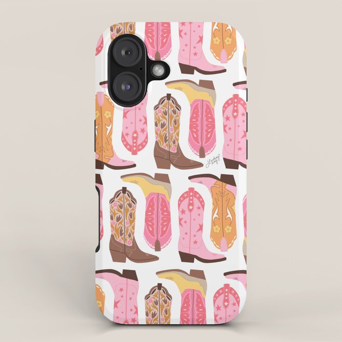 Cowboy Boots (Warm Palette) Illustration  iPhone Case Gallery Image 1
