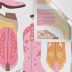 Cowboy Boots (Warm Palette) Illustration  Wall Tapestry Gallery Image 3