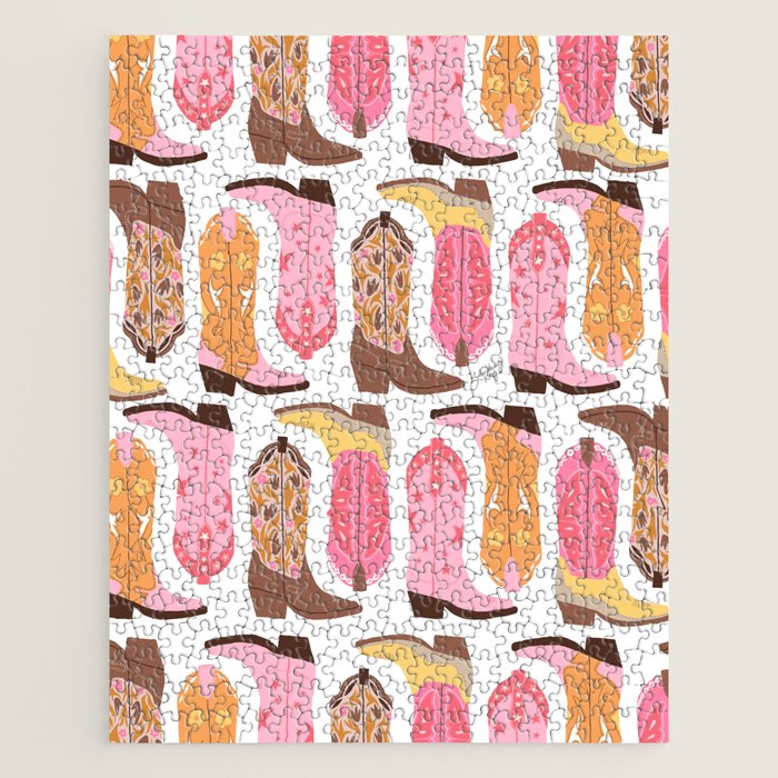 Cowboy Boots (Warm Palette) Illustration  Jigsaw Puzzle Gallery Image 1