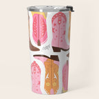 Cowboy Boots (Warm Palette) Illustration  Travel Mug Gallery Image 2