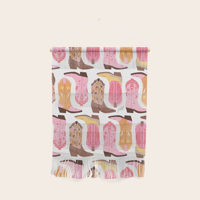 Cowboy Boots (Warm Palette) Illustration  Wall Hanging Gallery Image 1