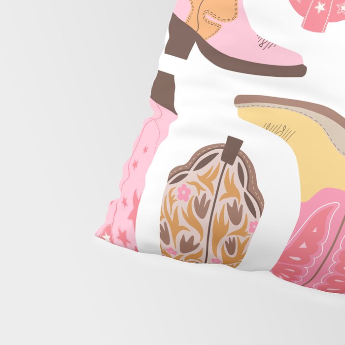 Cowboy Boots (Warm Palette) Illustration  Pillow Sham Gallery Image 4