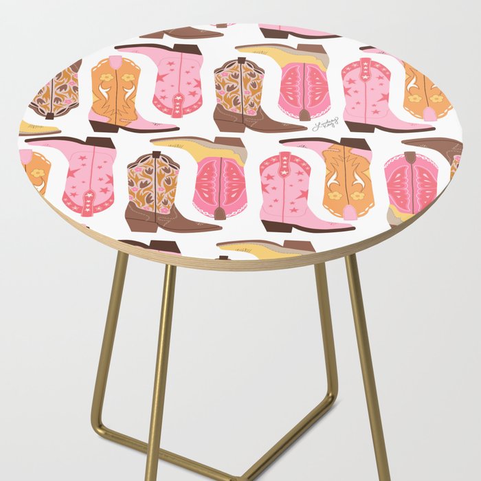 Cowboy Boots (Warm Palette) Illustration  Side Table Gallery Image 2