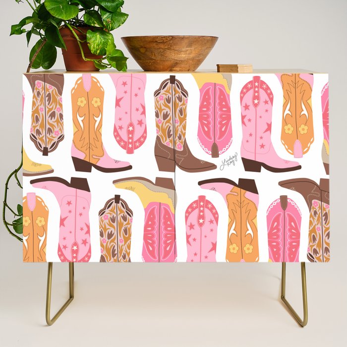 Cowboy Boots (Warm Palette) Illustration  Credenza Gallery Image 1
