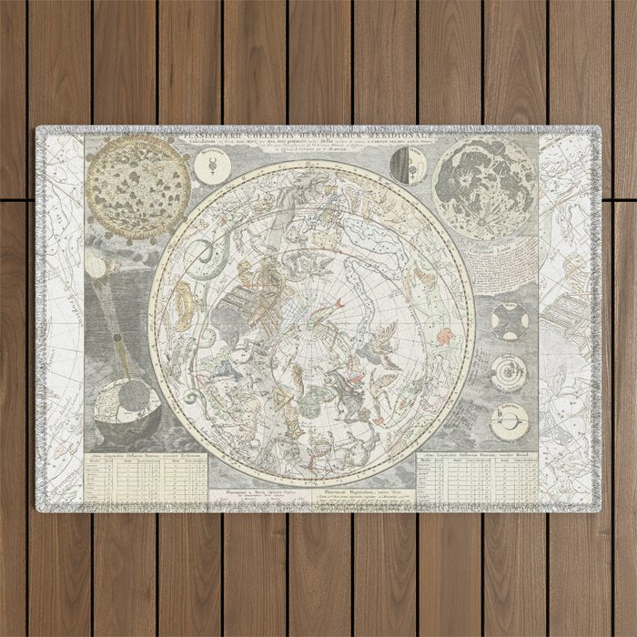 Star map of the Southern Starry Sky Outdoor Rug Gallery Image 1