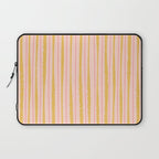 Organic Watercolor Stripes Blush Pink and Yellow  Laptop Sleeve Gallery Image 1