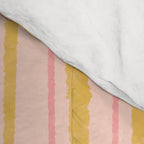 Organic Watercolor Stripes Blush Pink and Yellow  Comforter Gallery Image 4