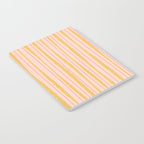 Organic Watercolor Stripes Blush Pink and Yellow  Notebook Gallery Image 2