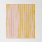 Organic Watercolor Stripes Blush Pink and Yellow  Throw Blanket Gallery Image 2