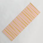 Organic Watercolor Stripes Blush Pink and Yellow  Yoga Mat Gallery Image 1