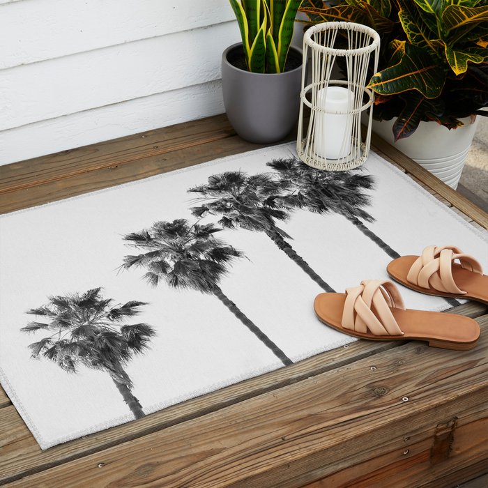 Four Palm Trees Outdoor Rug Gallery Image 2