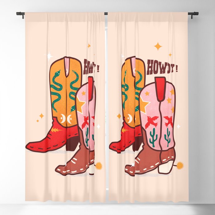 Howdy! Cowboy Boots Window Curtain Gallery Image 5