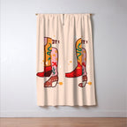 Howdy! Cowboy Boots Window Curtain Gallery Image 3