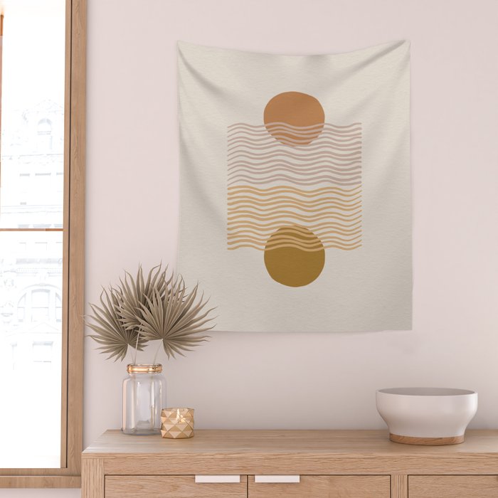 card games at the coast â natural Wall Tapestry Gallery Image 2