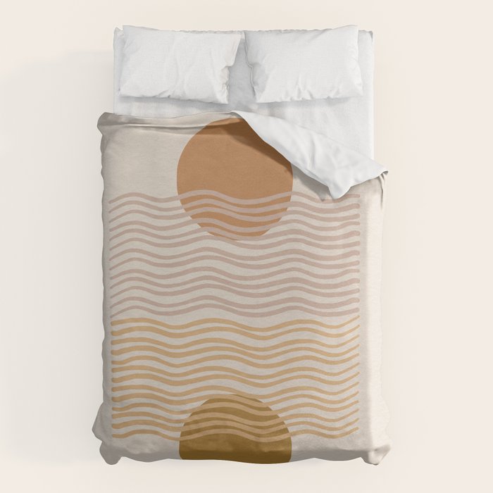 card games at the coast â natural Duvet Cover Gallery Image 1