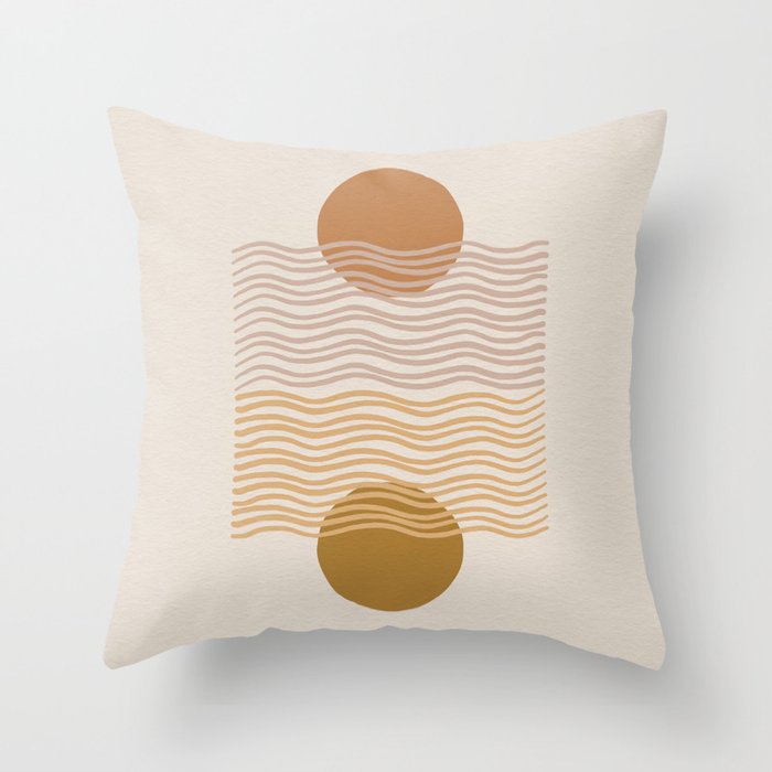 card games at the coast â natural Throw Pillow Gallery Image 6