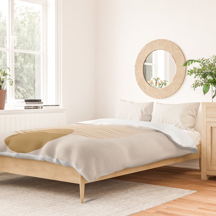 card games at the coast â natural Duvet Cover Gallery Image 2