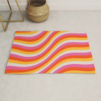 Wavy Retro Stripes Rug Gallery Image 1