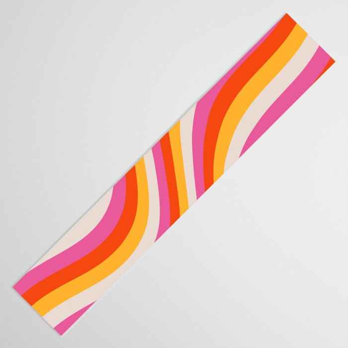 Wavy Retro Stripes Table Runner Gallery Image 3