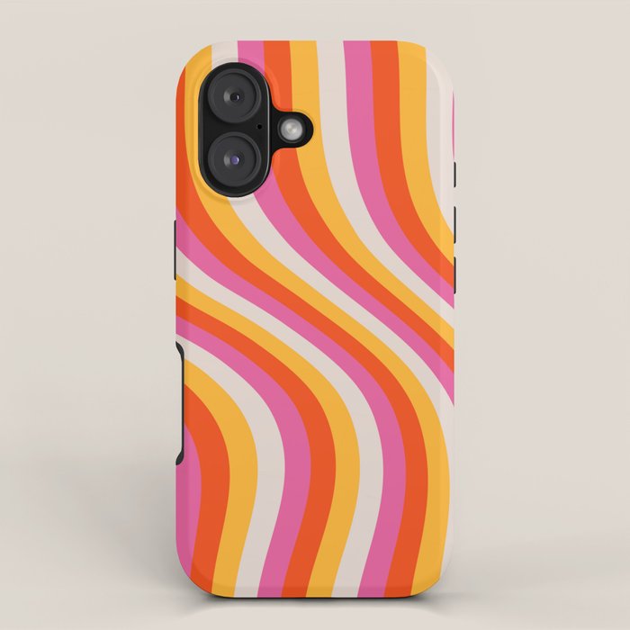 Wavy Retro Stripes iPhone Case Gallery Image 1