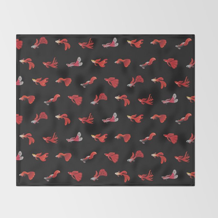 Red guppy Throw Blanket Gallery Image 2