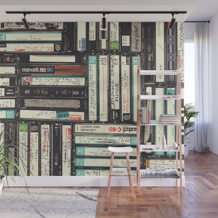 Cassettes Wall Mural Gallery Image 1