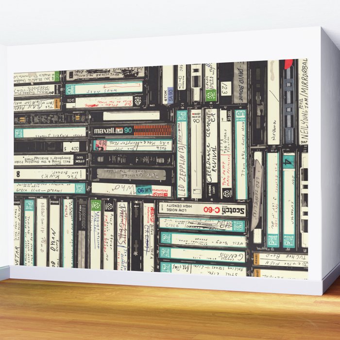 Cassettes Wall Mural Gallery Image 2