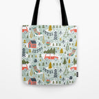 Home For The Holidays Blush Mint Christmas Tote Bag Gallery Image 1