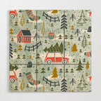 Home For The Holidays Blush Mint Christmas Wood Wall Art Gallery Image 1