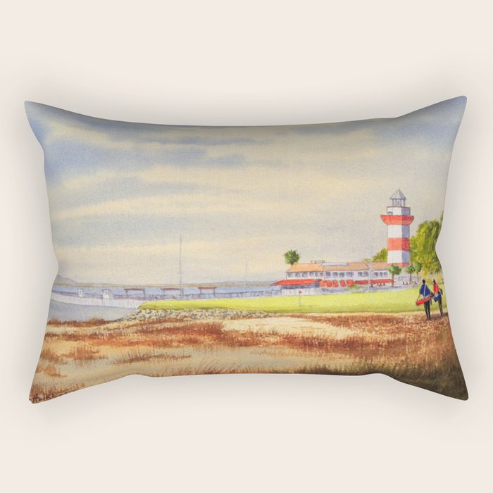 Harbor Town Golf Course SC Rectangular Pillow Gallery Image 1