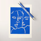 Minimal Abstract Art Three Faces 2 Wrapping Paper Gallery Image 1