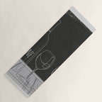 Minimalist Black and White Wine Glasses Yoga Mat Gallery Image 1