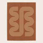 Geometric Lines in Terracotta and Beige 76 (Mid century Midern Rainbow Abstract) Poster Gallery Image 4