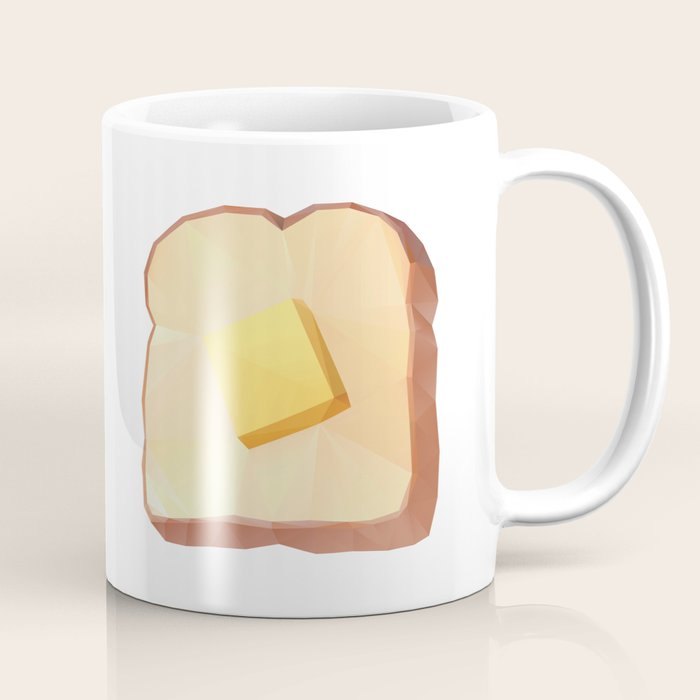 Toast with Butter polygon art Coffee Mug Gallery Image 1