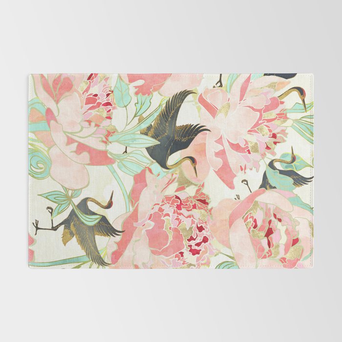 Floral Cranes Rug Gallery Image 2
