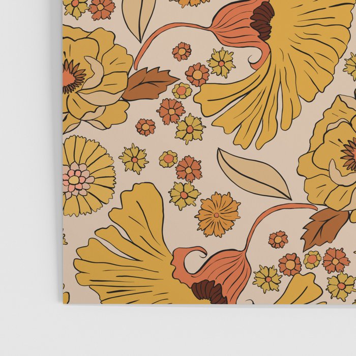 70s Floral Pattern Poster Gallery Image 3