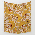 70s Floral Pattern Wall Tapestry Gallery Image 4