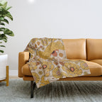 70s Floral Pattern Throw Blanket Gallery Image 1