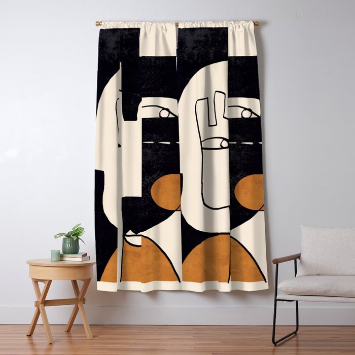 Abstract Face 55 Window Curtain Gallery Image 5