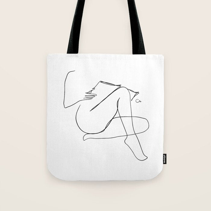 Reading Naked Tote Bag Gallery Image 1
