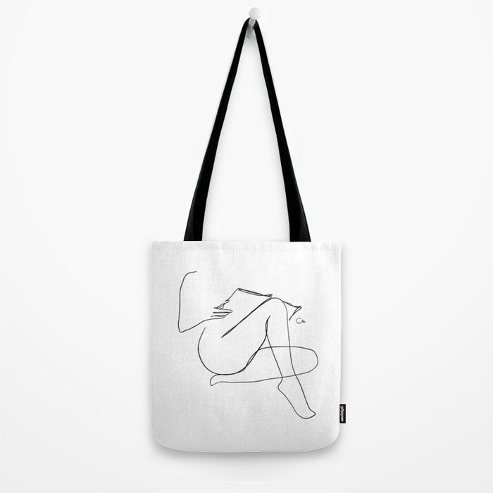 Reading Naked Tote Bag Gallery Image 2