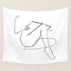 Reading Naked Wall Tapestry Gallery Image 4